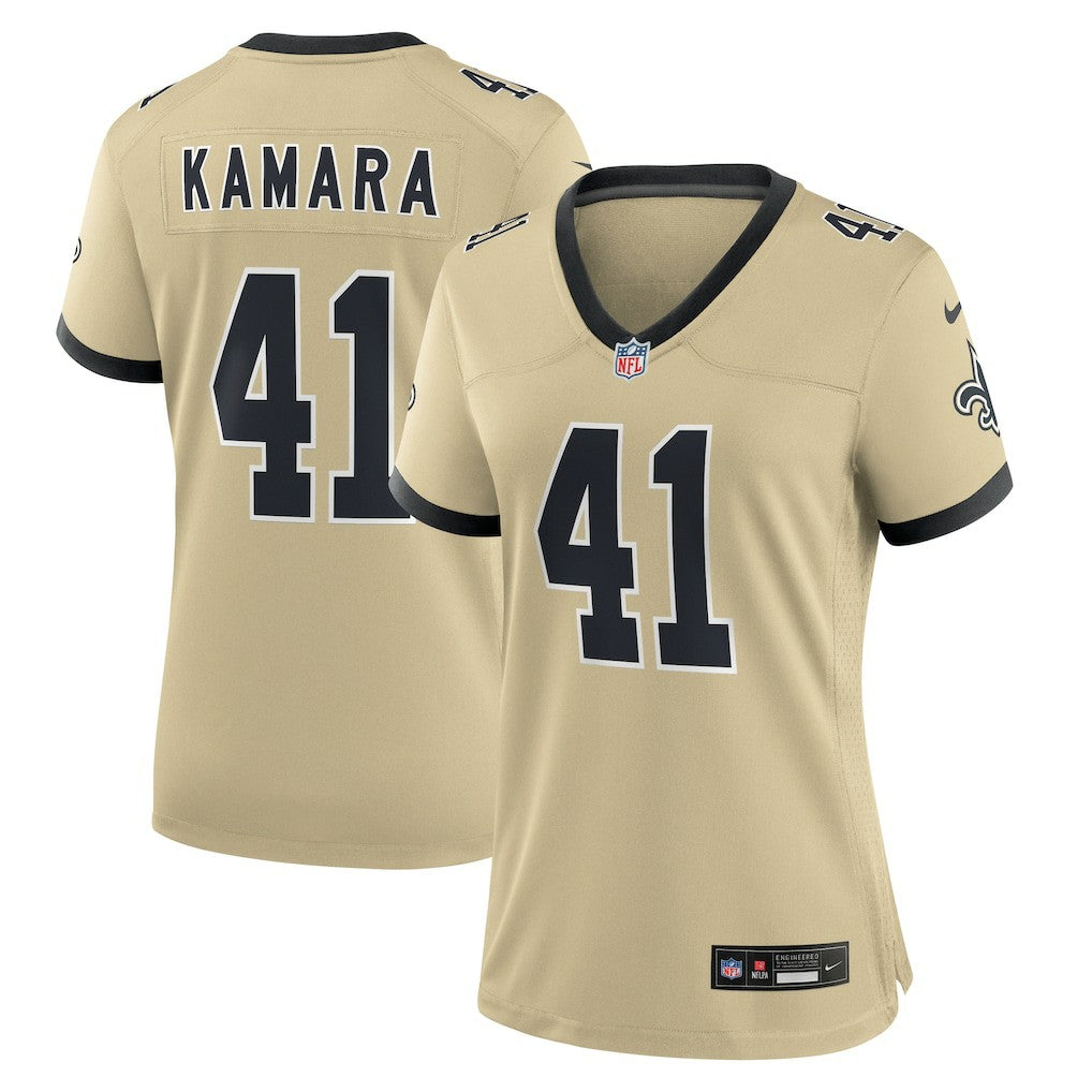 New Orleans Saints Nike Alvin Kamara  Women's Gameday Golds Alternate Game Player Jersey
