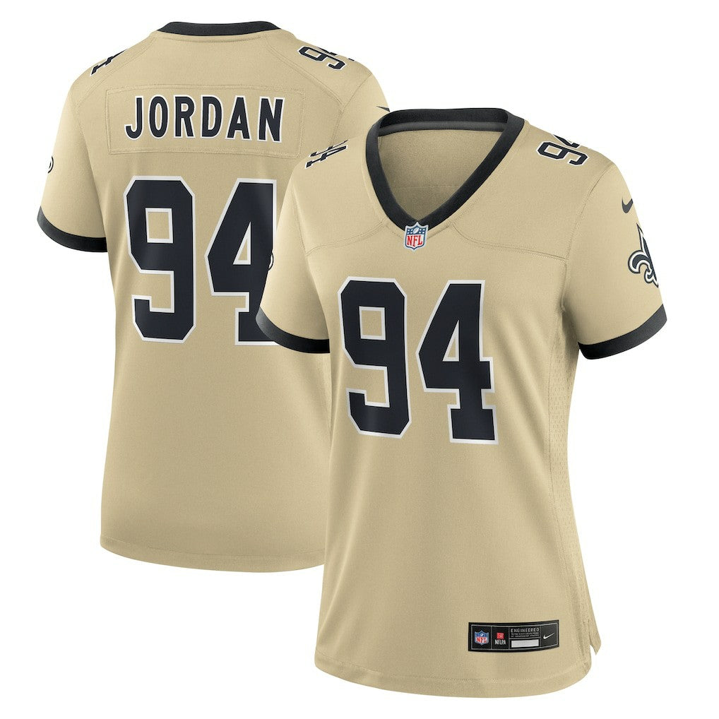 New Orleans Saints Nike Cameron Jordan  Women's Gameday Golds Alternate Game Player Jersey
