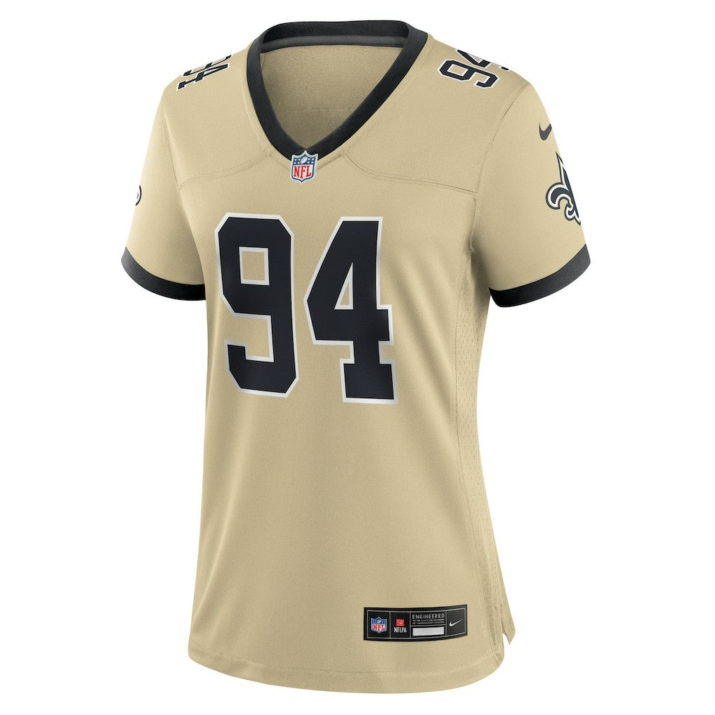 New Orleans Saints Nike Cameron Jordan  Women's Gameday Golds Alternate Game Player Jersey