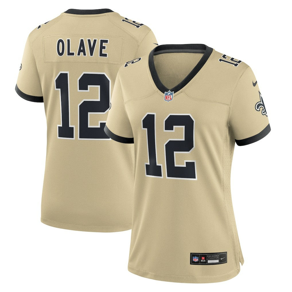 New Orleans Saints Nike Chris Olave  Women's Gameday Golds Alternate Game Player Jersey