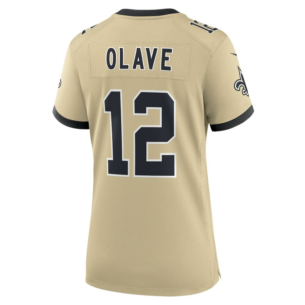 New Orleans Saints Nike Chris Olave  Women's Gameday Golds Alternate Game Player Jersey
