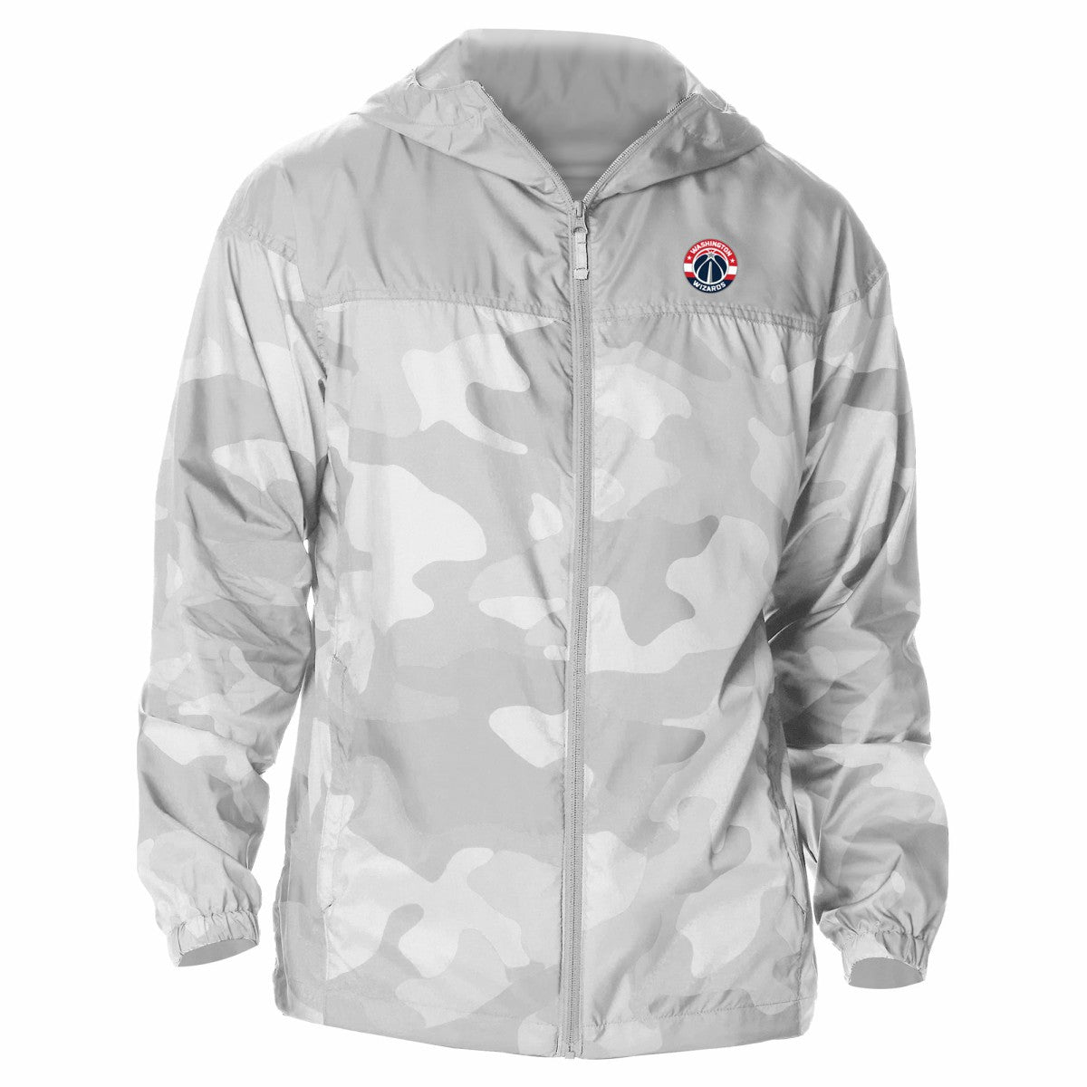 Washington Wizards Camo Flash Challenger Windbreaker Full-Zip Jacket New