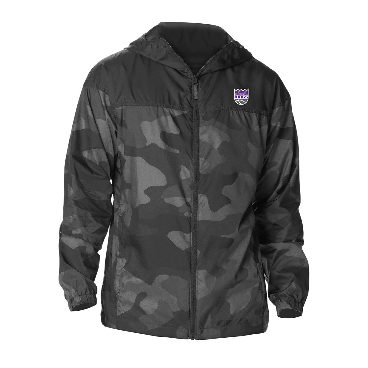 Sacramento Kings Camo Flash Challenger Windbreaker Full-Zip Jacket New