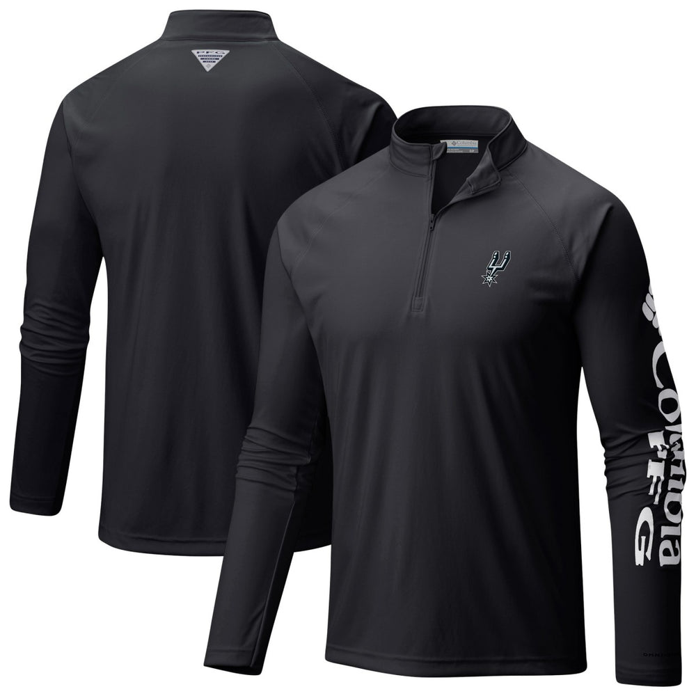 San Antonio Spurs Terminal Tackle Raglan Omni-Shade Quarter-Zip Jacket New