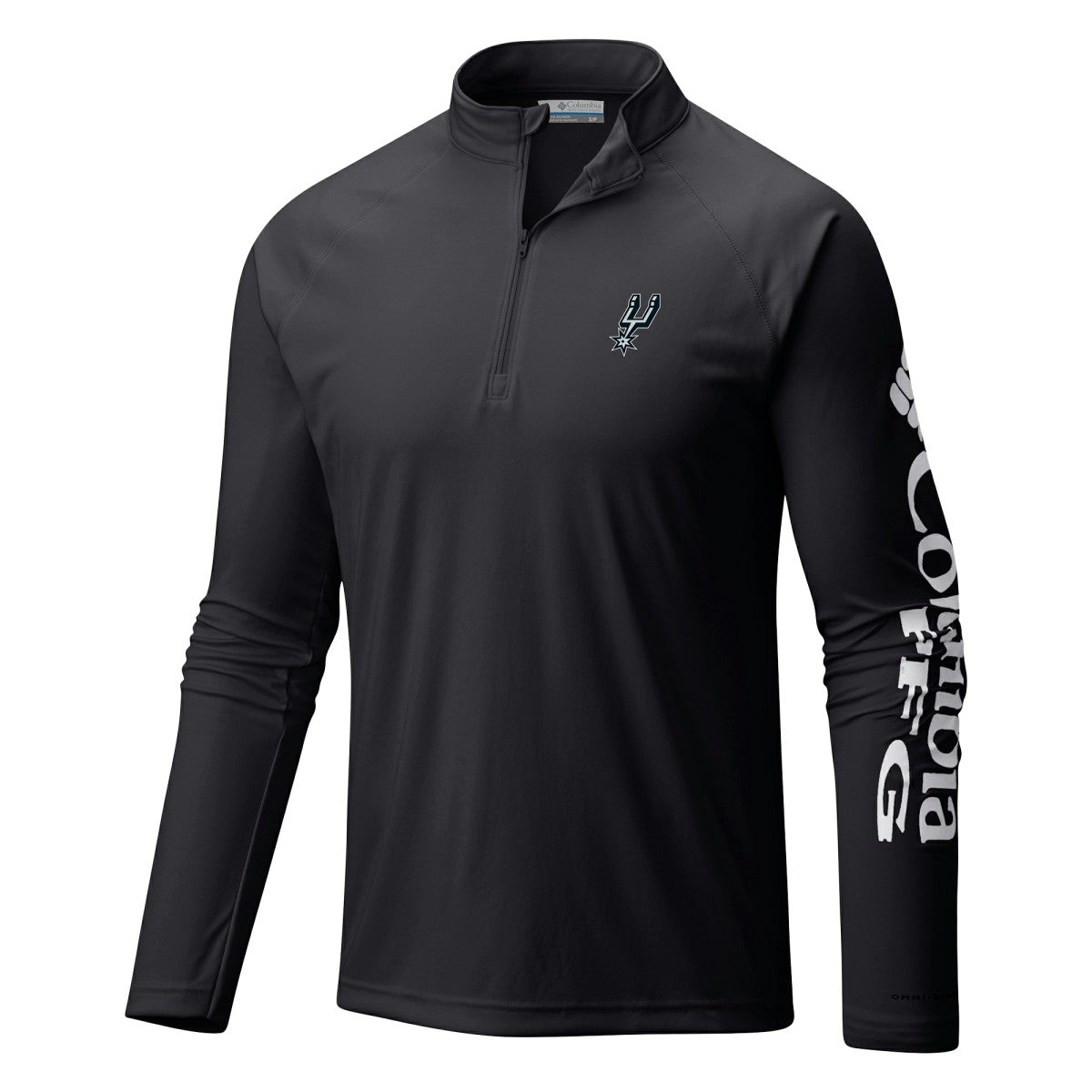 San Antonio Spurs Terminal Tackle Raglan Omni-Shade Quarter-Zip Jacket New
