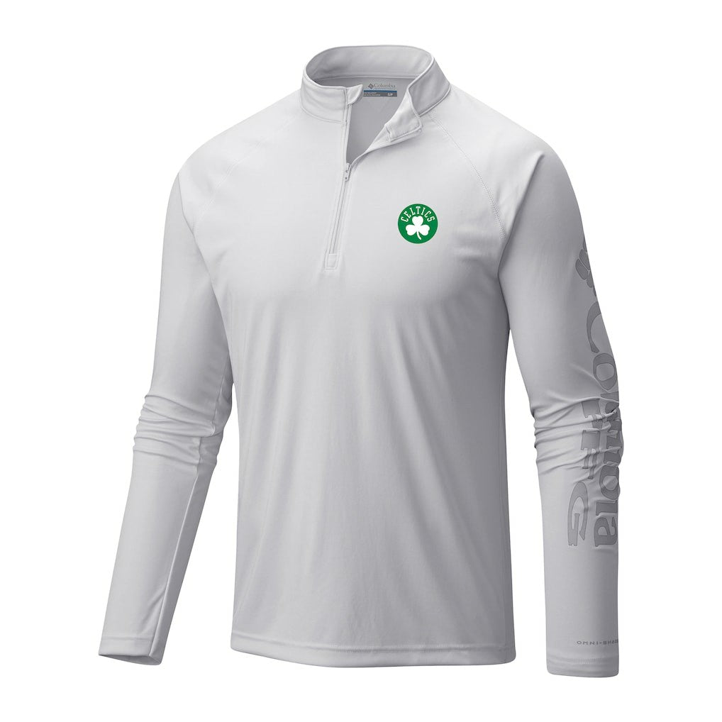 Boston Celtics Terminal Tackle Raglan Omni-Shade Quarter-Zip Jacket Outlet