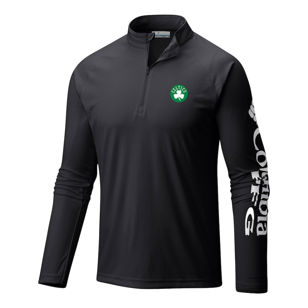 Boston Celtics Terminal Tackle Raglan Omni-Shade Quarter-Zip Jacket Outlet