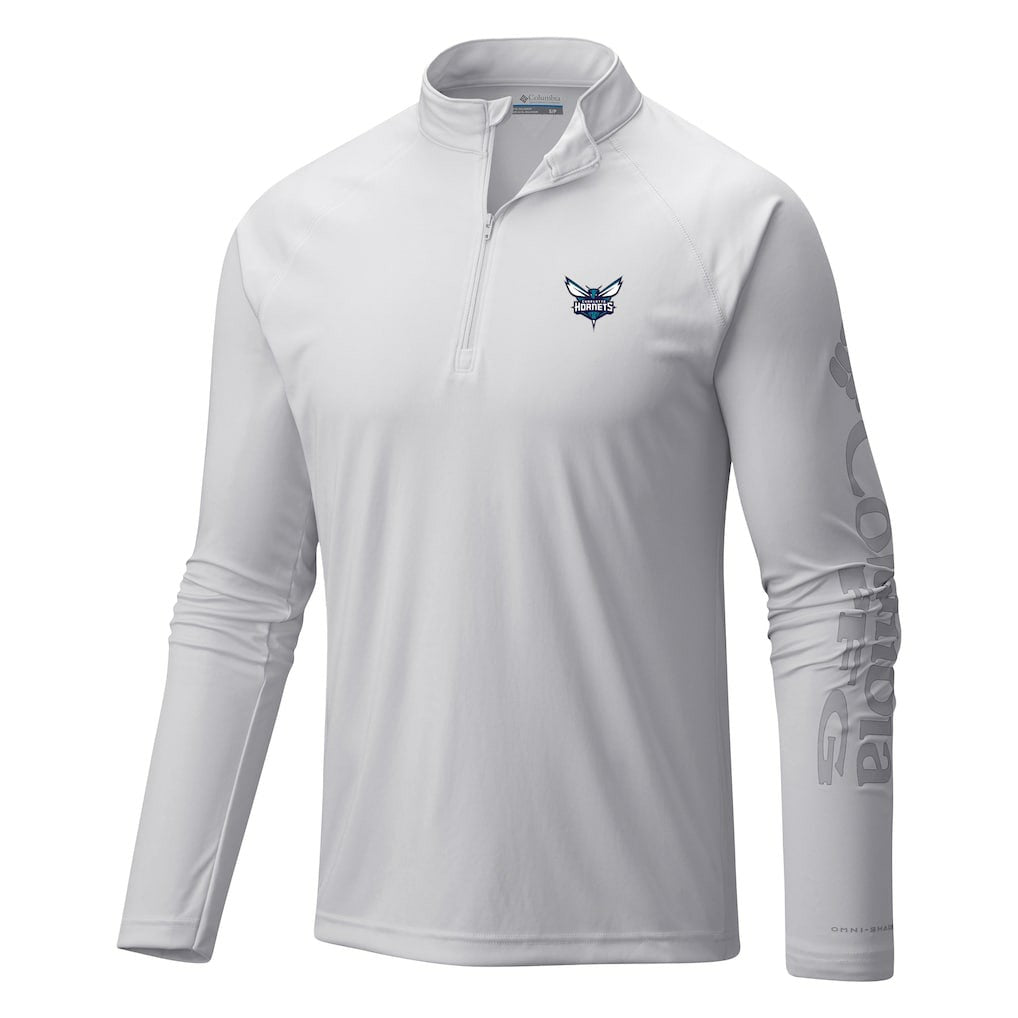Charlotte Hornets Terminal Tackle Raglan Omni-Shade Quarter-Zip Jacket For Sale