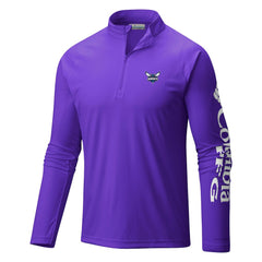 Charlotte Hornets Terminal Tackle Raglan Omni-Shade Quarter-Zip Jacket Discount