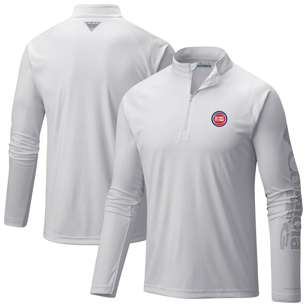 Detroit Pistons Terminal Tackle Raglan Omni-Shade Quarter-Zip Jacket sale On Sale