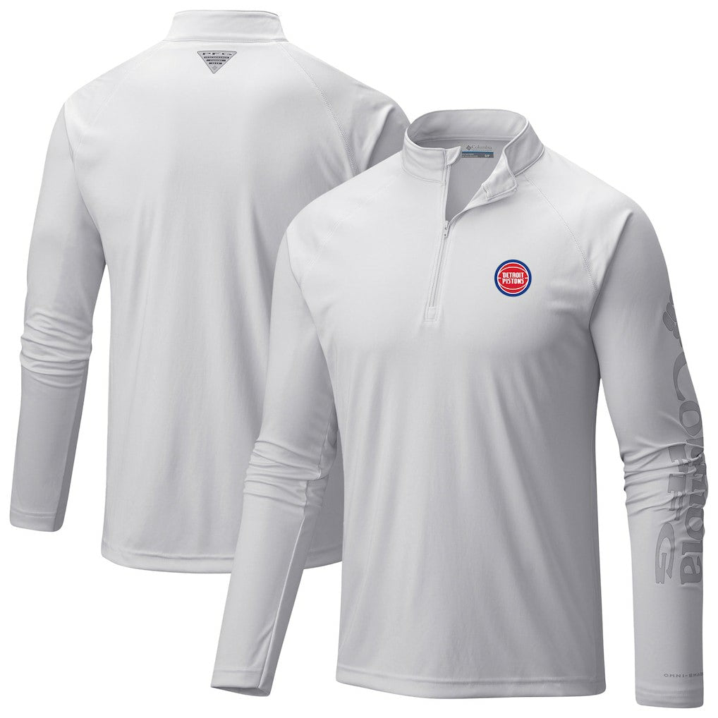 Detroit Pistons Terminal Tackle Raglan Omni-Shade Quarter-Zip Jacket sale On Sale