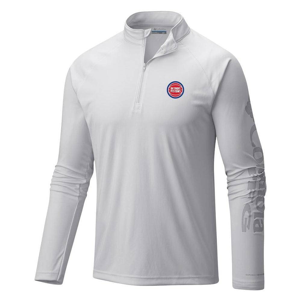 Detroit Pistons Terminal Tackle Raglan Omni-Shade Quarter-Zip Jacket sale On Sale