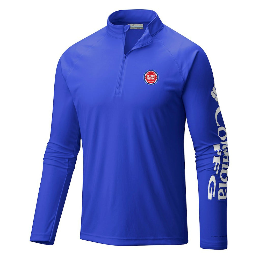 Detroit Pistons Terminal Tackle Raglan Omni-Shade Quarter-Zip Jacket sale Discount