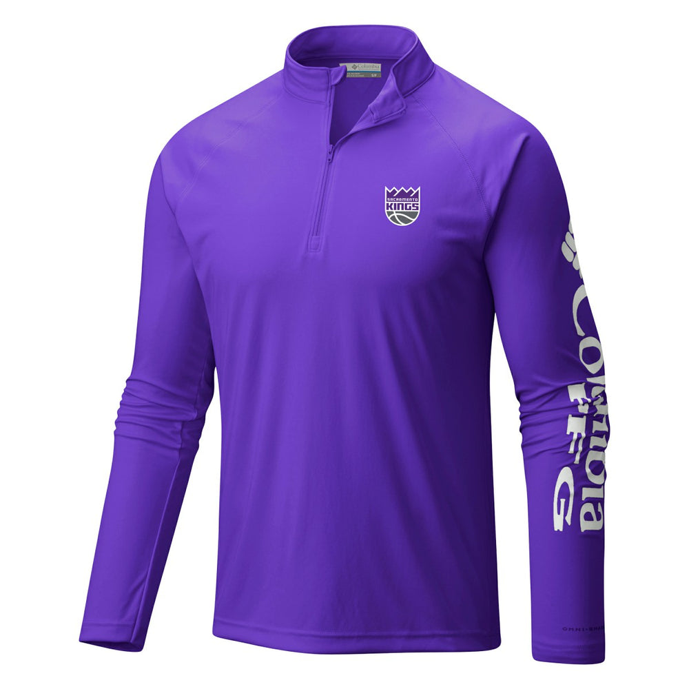 Sacramento Kings Terminal Tackle Raglan Omni-Shade Quarter-Zip Jacket New
