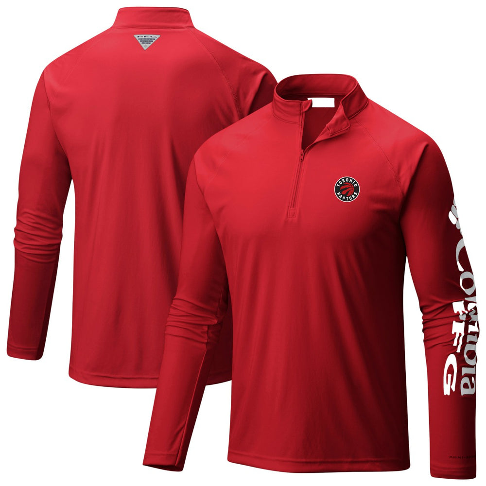 Toronto Raptors Terminal Tackle Raglan Omni-Shade Quarter-Zip Jacket On Sale