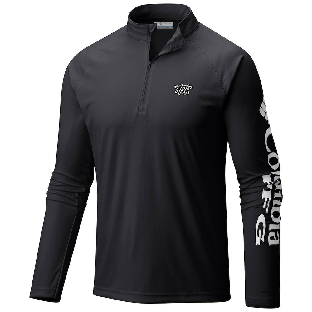 Brooklyn Nets Terminal Tackle Raglan Omni-Shade Quarter-Zip Jacket Discount