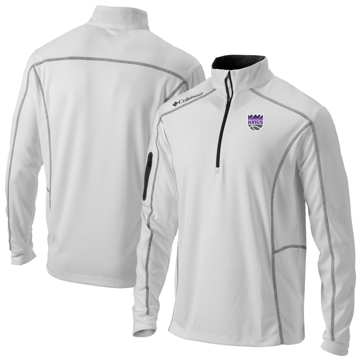Sacramento Kings Omni-Wick Shotgun Quarter-Zip Pullover New