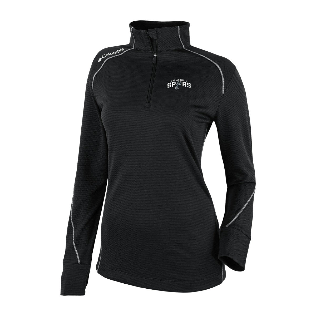 San Antonio Spurs Women's Omni-Wick Shotgun 2.0 Quarter-Zip Pullover Top New