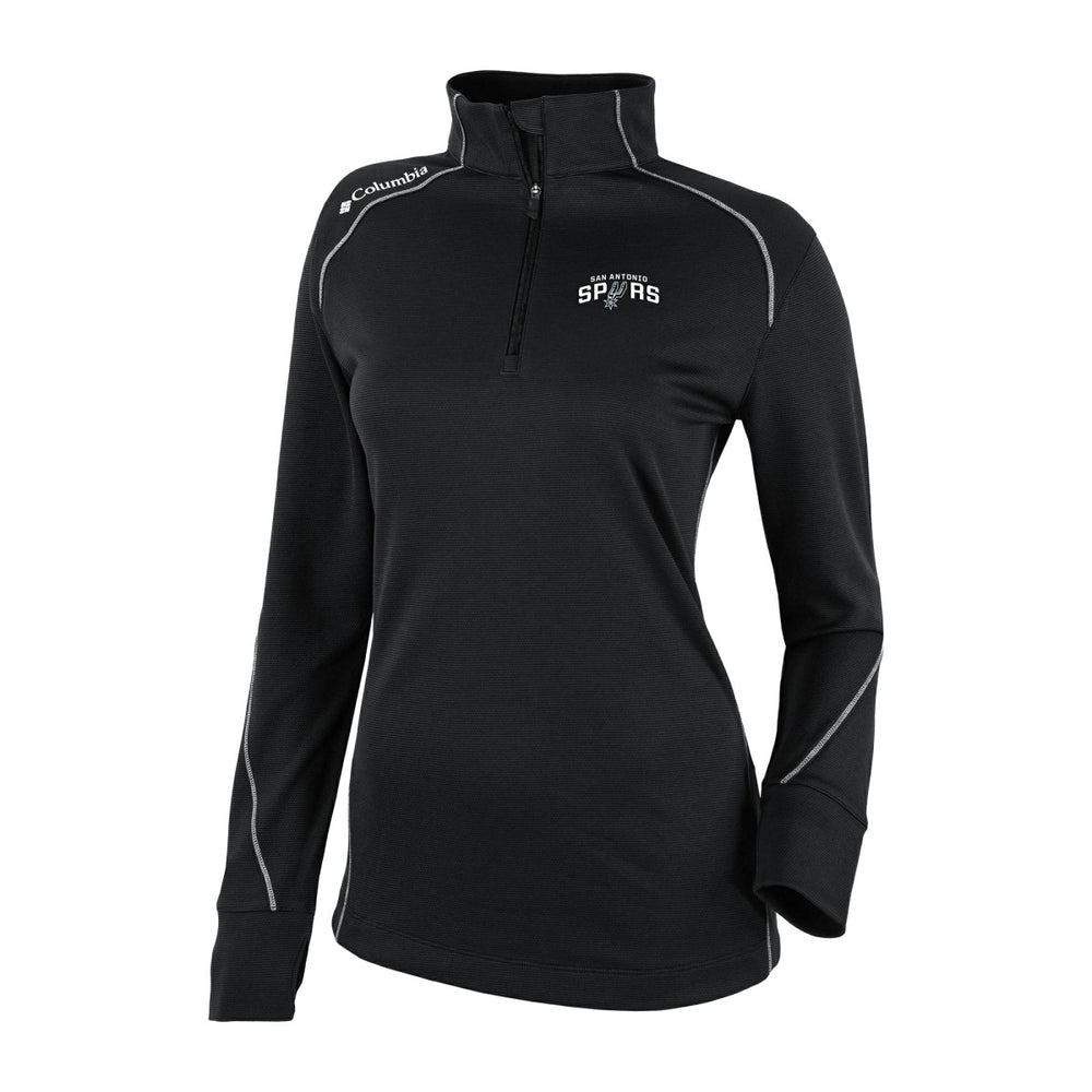 San Antonio Spurs Women's Omni-Wick Shotgun 2.0 Quarter-Zip Pullover Top New