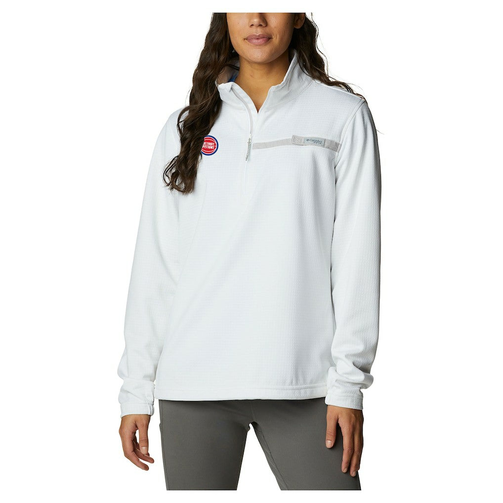 Detroit Pistons Women's Skiff Guide Fleece Pullover Top sale Outlet