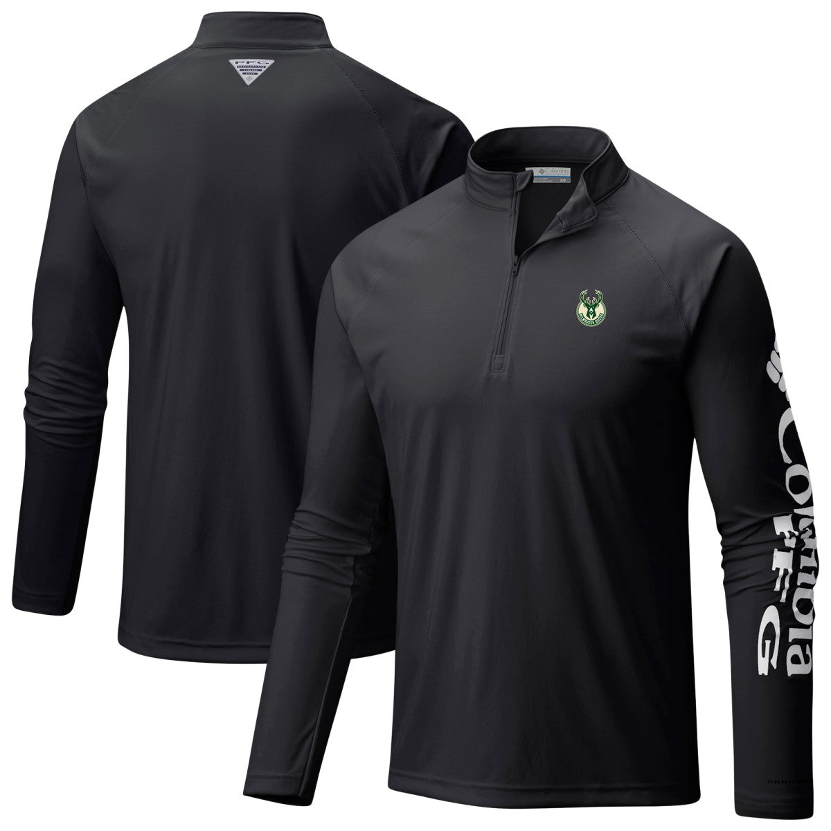 Milwaukee Bucks PFG Terminal Tackle Quarter-Zip Top New