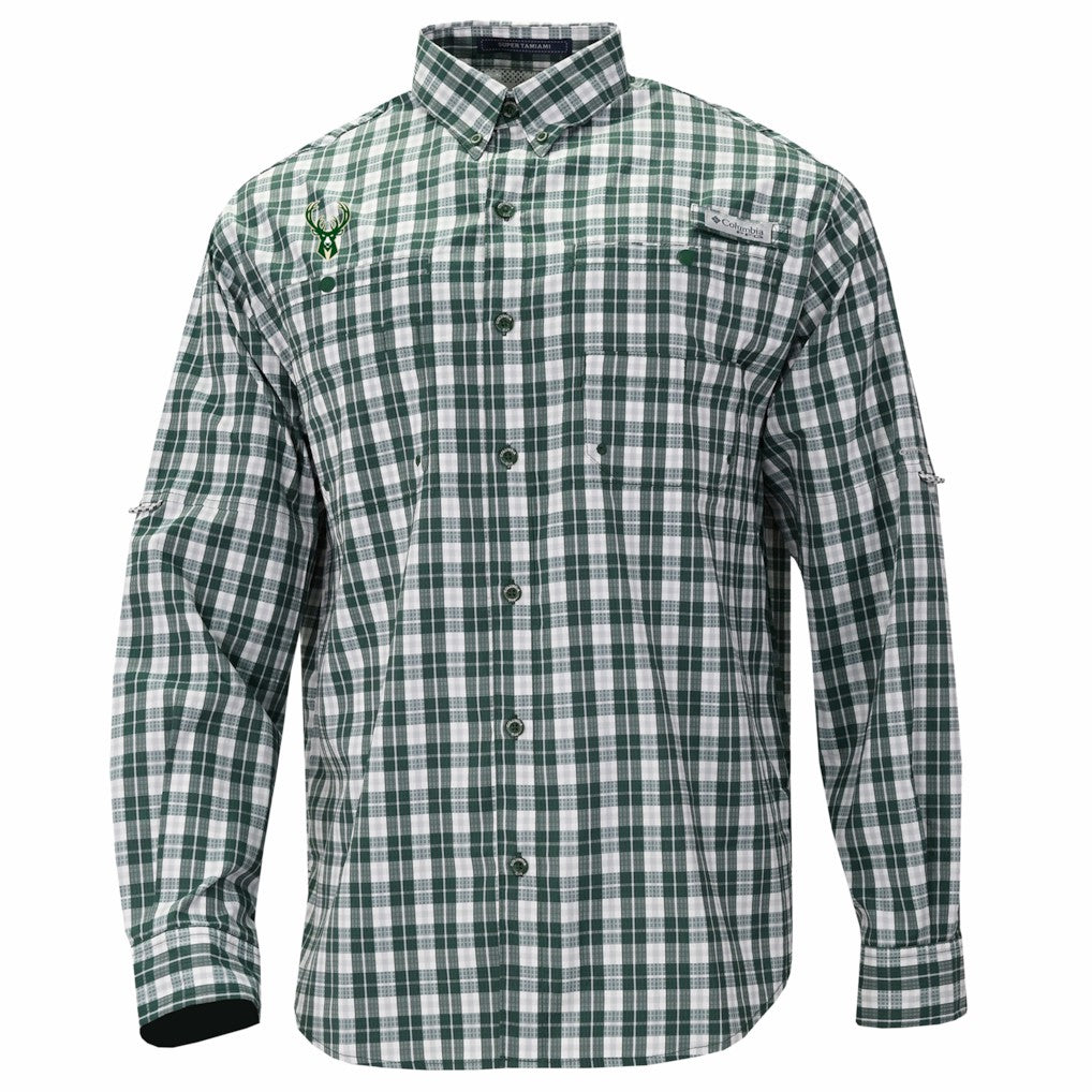 Milwaukee Bucks Super Tamiami Omni-Shade Long Sleeve Button-Down Shirt Online