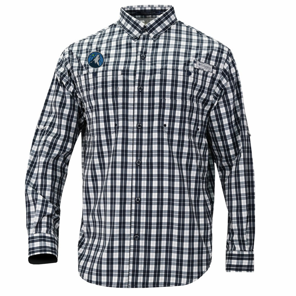 Minnesota Timberwolves Super Tamiami Omni-Shade Long Sleeve Button-Down Shirt Discount