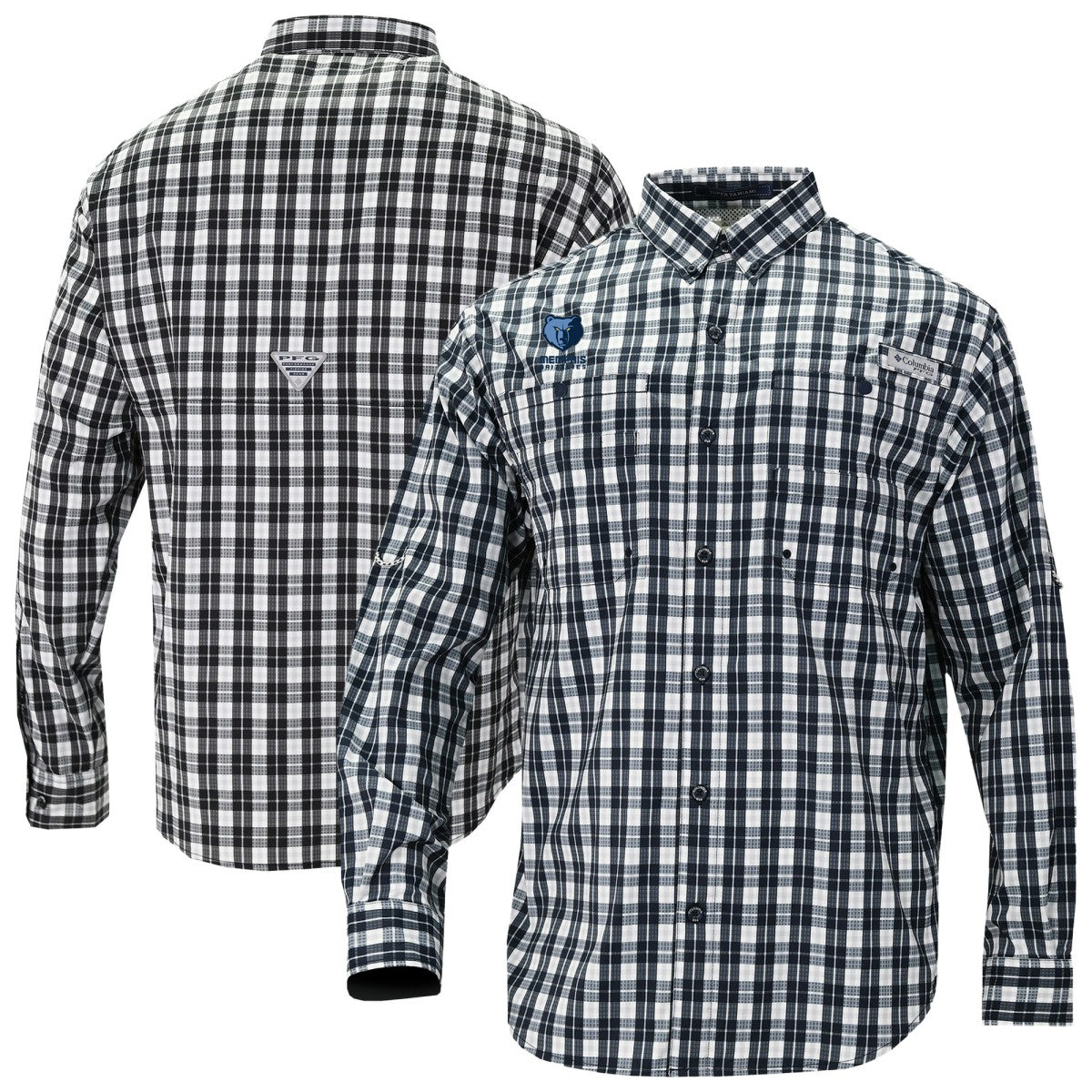 Memphis Grizzlies Super Tamiami Omni-Shade Long Sleeve Button-Down Shirt On Sale