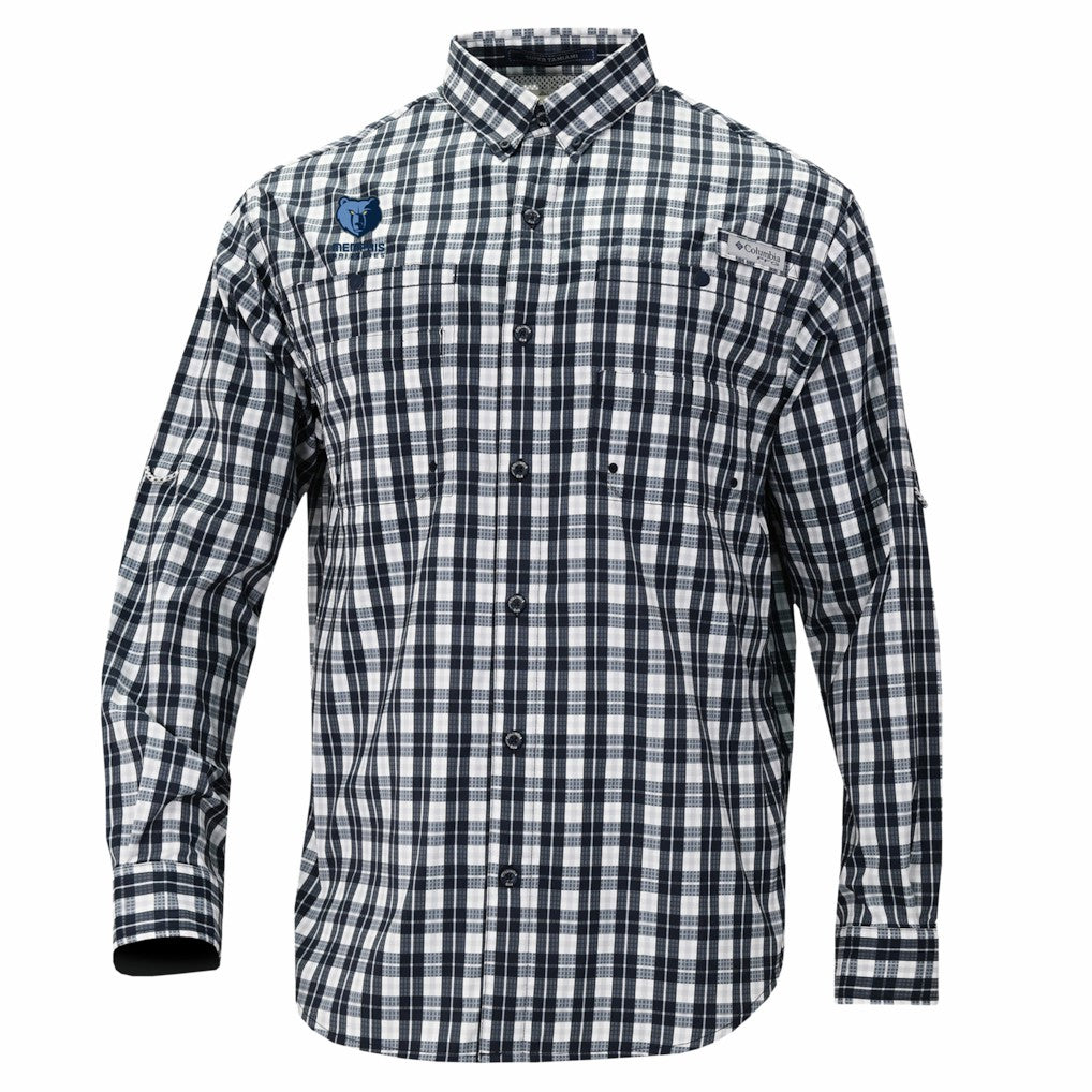 Memphis Grizzlies Super Tamiami Omni-Shade Long Sleeve Button-Down Shirt On Sale