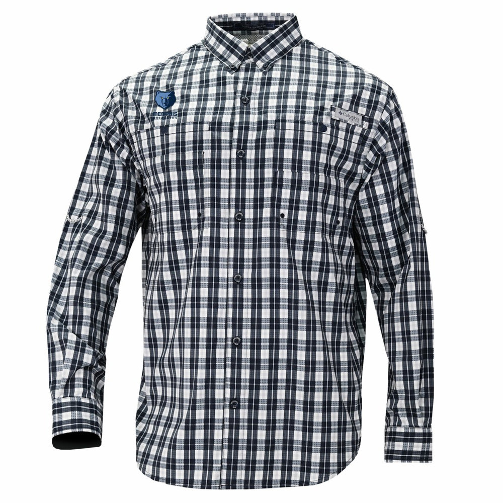 Memphis Grizzlies Super Tamiami Omni-Shade Long Sleeve Button-Down Shirt On Sale