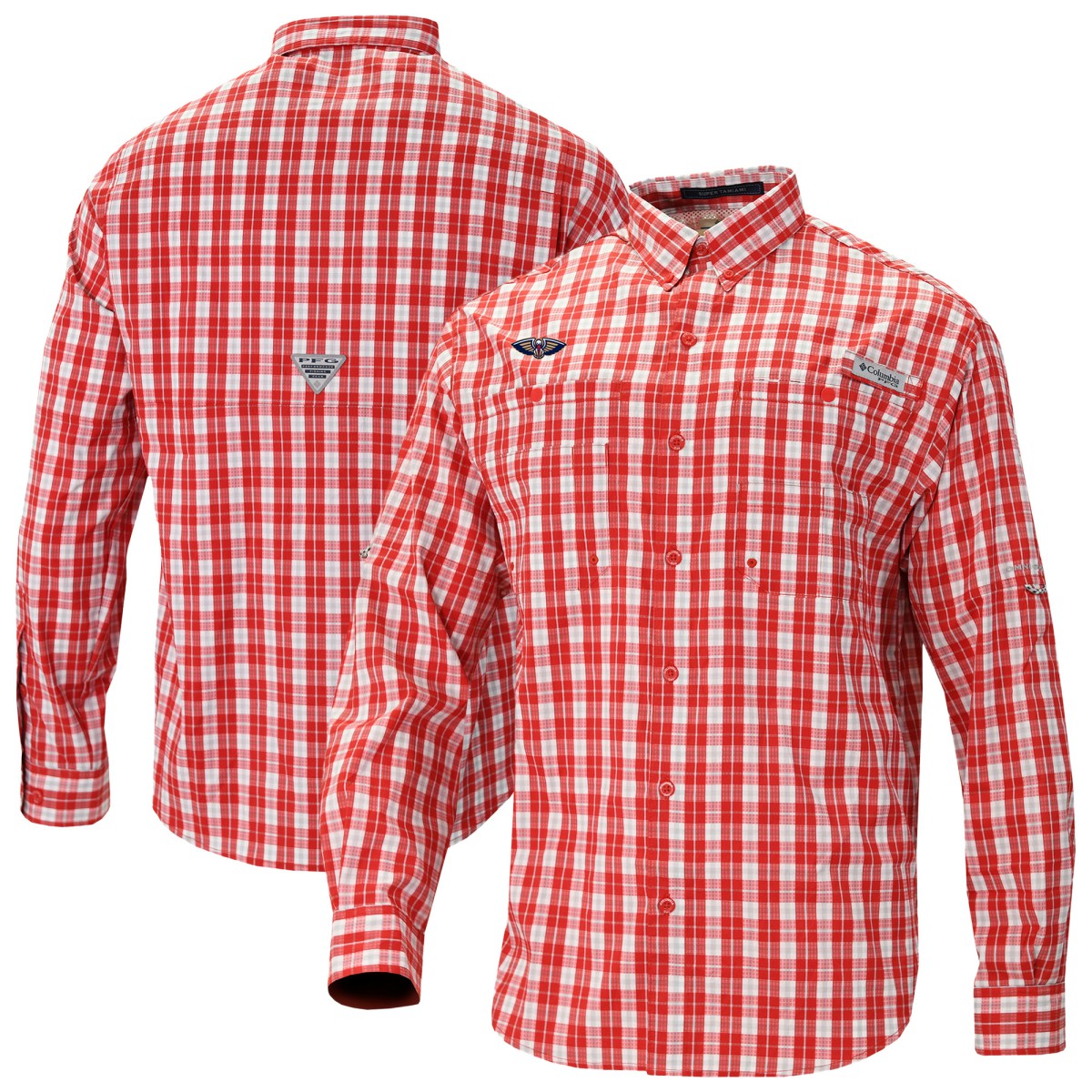 New Orleans Pelicans Super Tamiami Omni-Shade Long Sleeve Button-Down Shirt On Sale