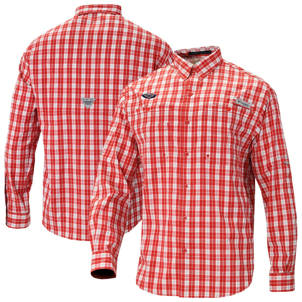 New Orleans Pelicans Super Tamiami Omni-Shade Long Sleeve Button-Down Shirt On Sale