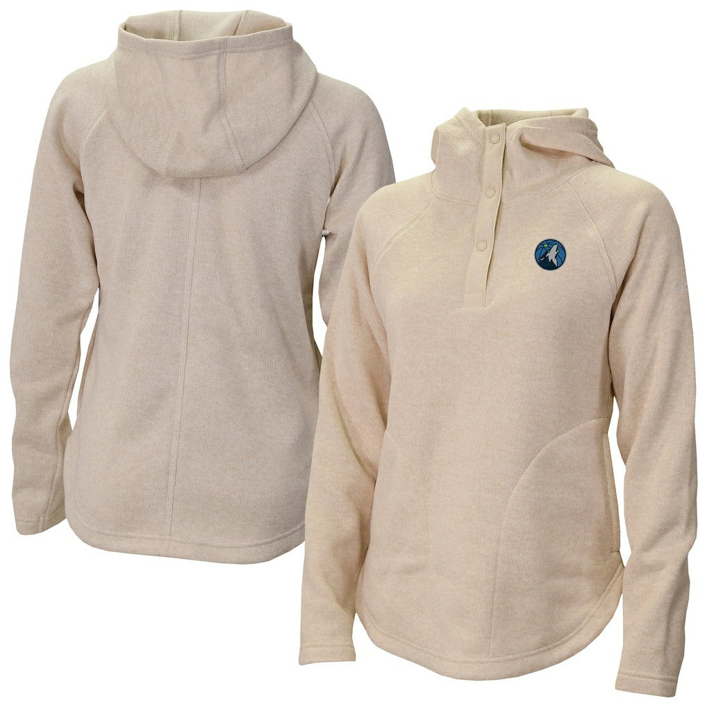 Minnesota Timberwolves Women's Sweater Weather Quarter-Snap Hoodie New