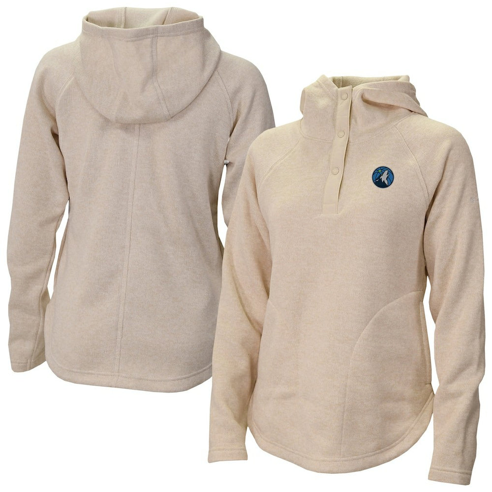 Minnesota Timberwolves Women's Sweater Weather Quarter-Snap Hoodie New