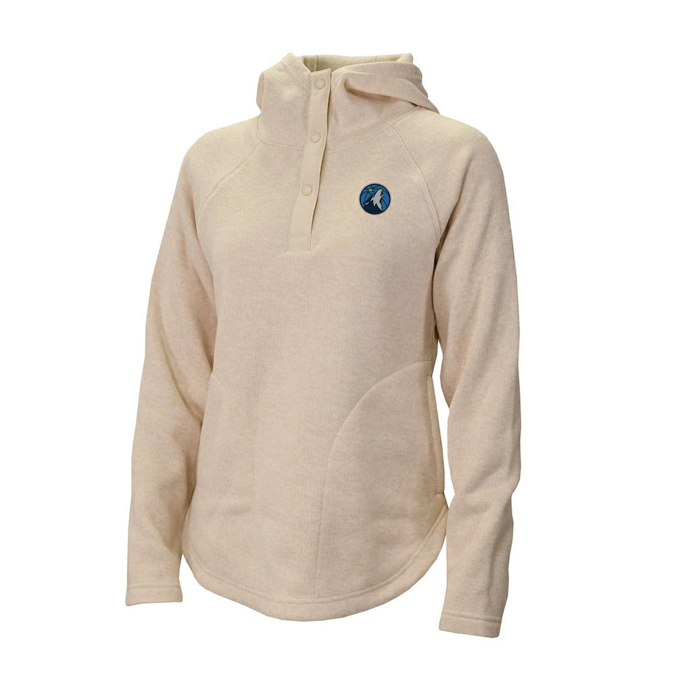 Minnesota Timberwolves Women's Sweater Weather Quarter-Snap Hoodie New