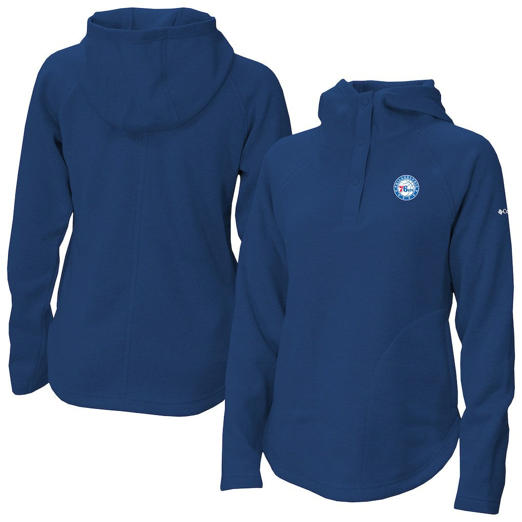 Philadelphia 76ers Women's Sweater Weather Quarter-Snap Hoodie New