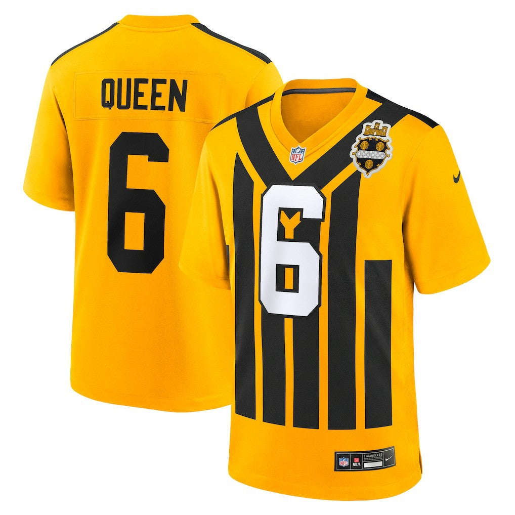 Pittsburgh Steelers Nike Patrick Queen  Alternate 1933 Throwback Game Jersey