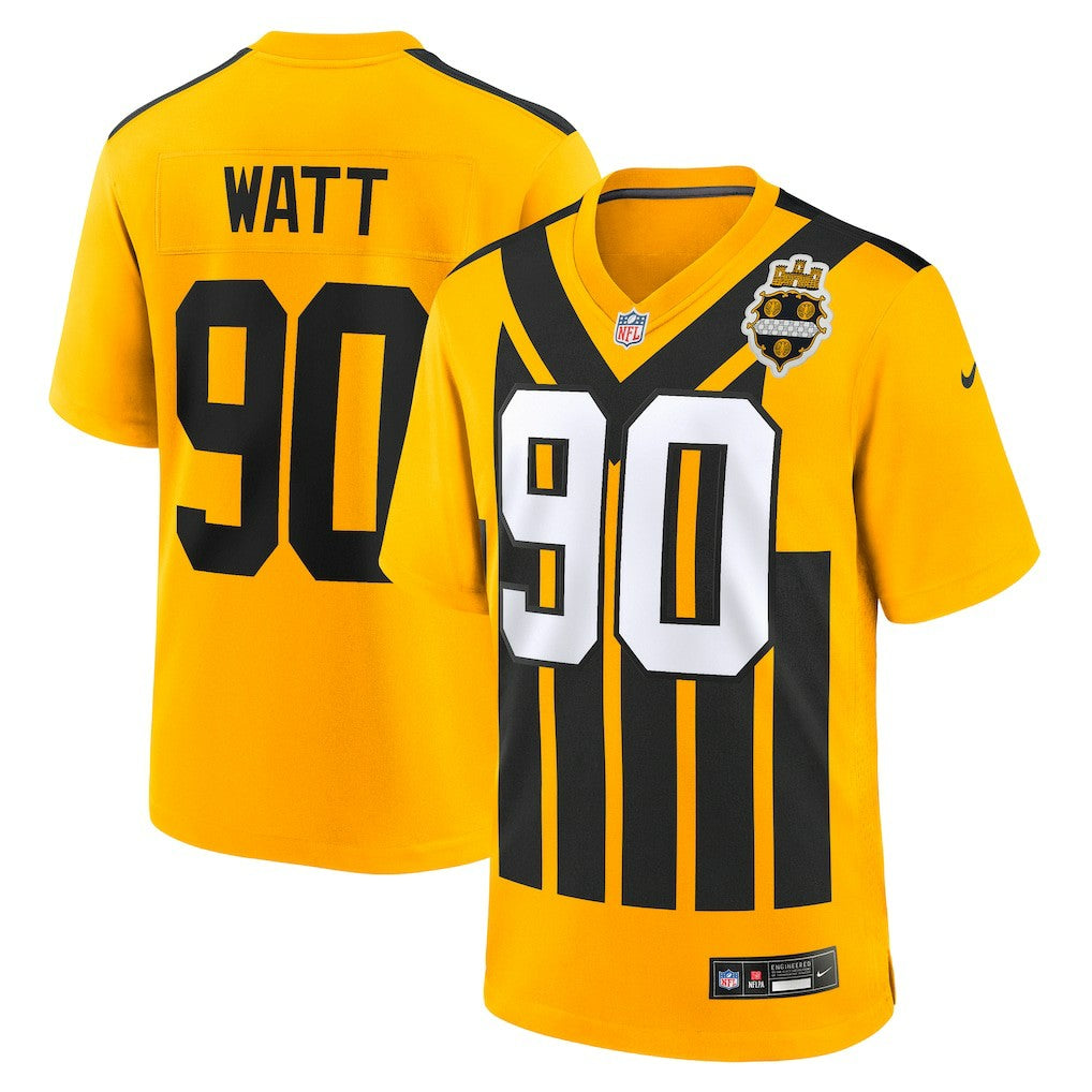 Pittsburgh Steelers Nike T.J. Watt  Alternate 1933 Throwback Game Jersey