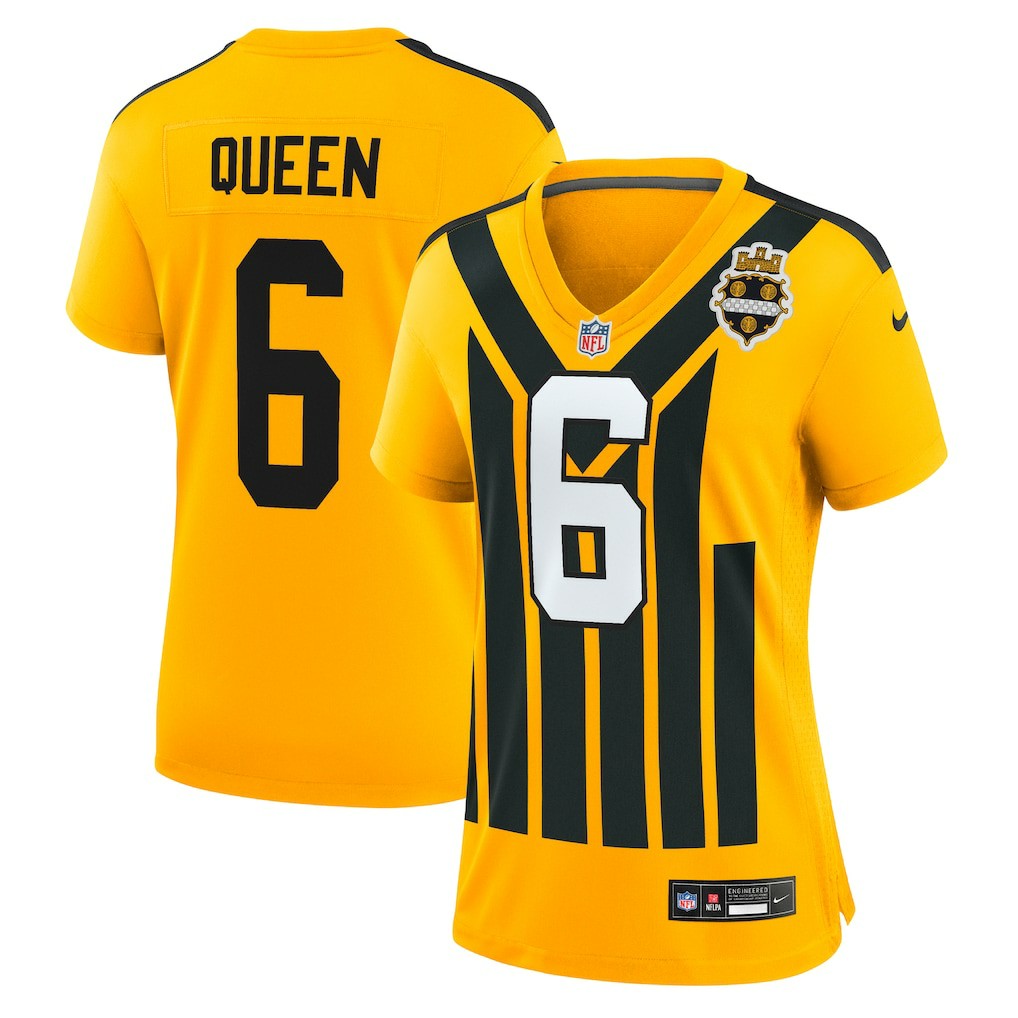 Pittsburgh Steelers Nike Patrick Queen  Women's Alternate 1933 Throwback Game Jersey