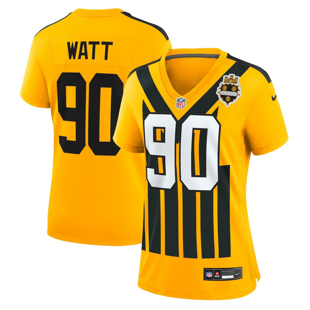 Pittsburgh Steelers Nike T.J. Watt  Women's Alternate 1933 Throwback Game Jersey