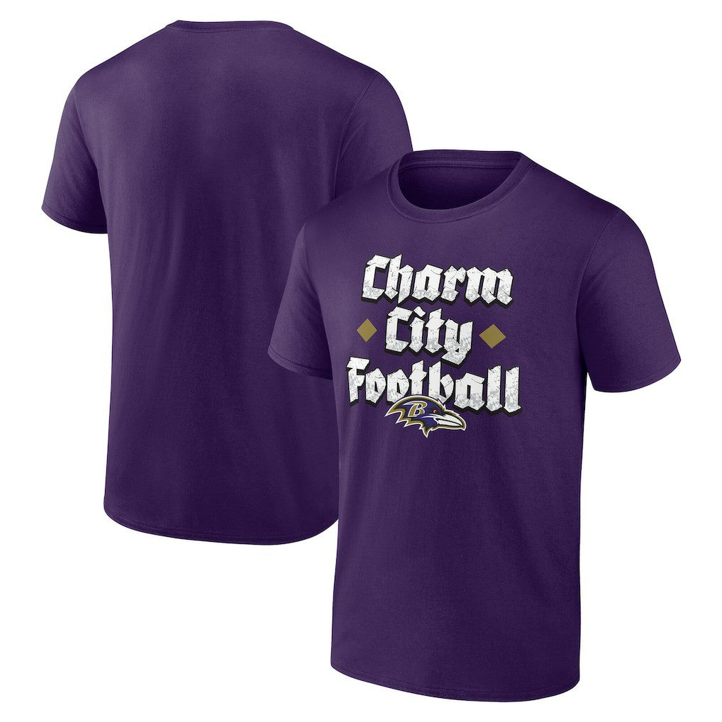 Baltimore Ravens Fanatics Charm City Football T-Shirt