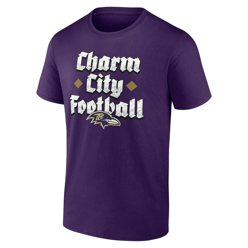 Baltimore Ravens Fanatics Charm City Football T-Shirt