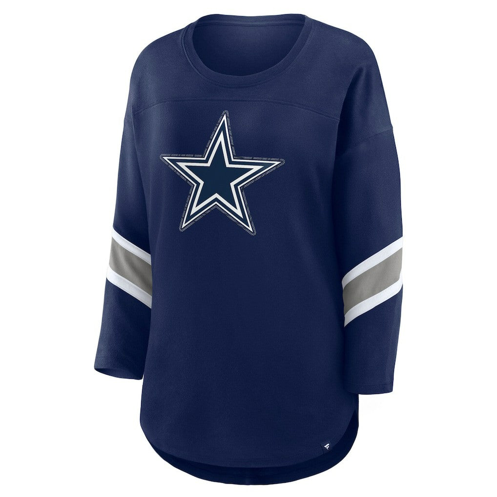 Dallas Cowboys Fanatics Women's Redzone Bling 3/4-Sleeve T-Shirt