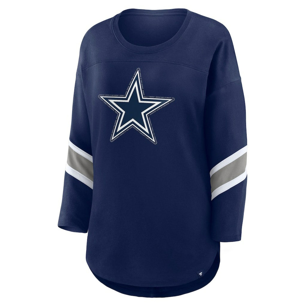 Dallas Cowboys Fanatics Women's Redzone Bling 3/4-Sleeve T-Shirt