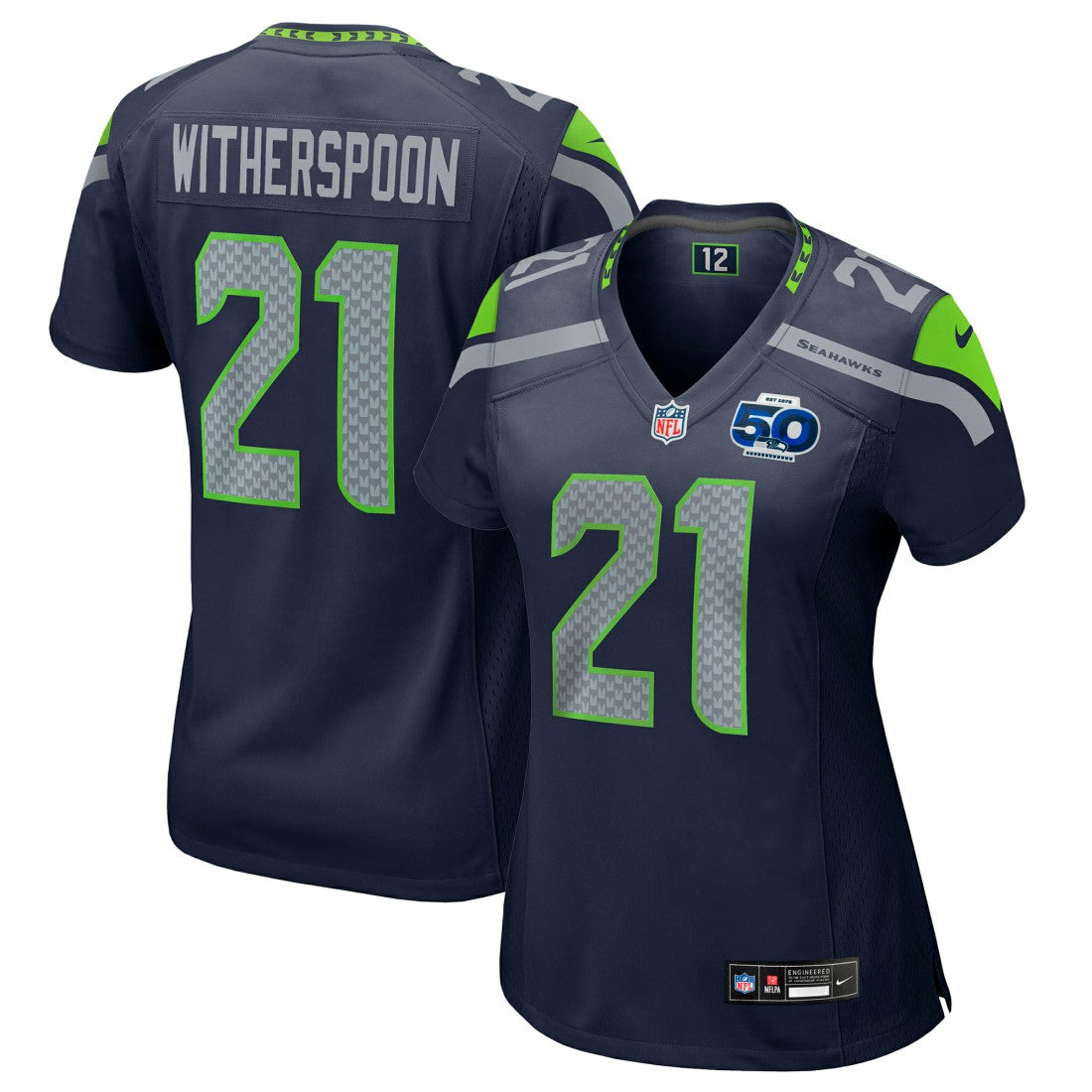 Seattle Seahawks Nike Devon Witherspoon  Women's Team 50th Season Game Jersey
