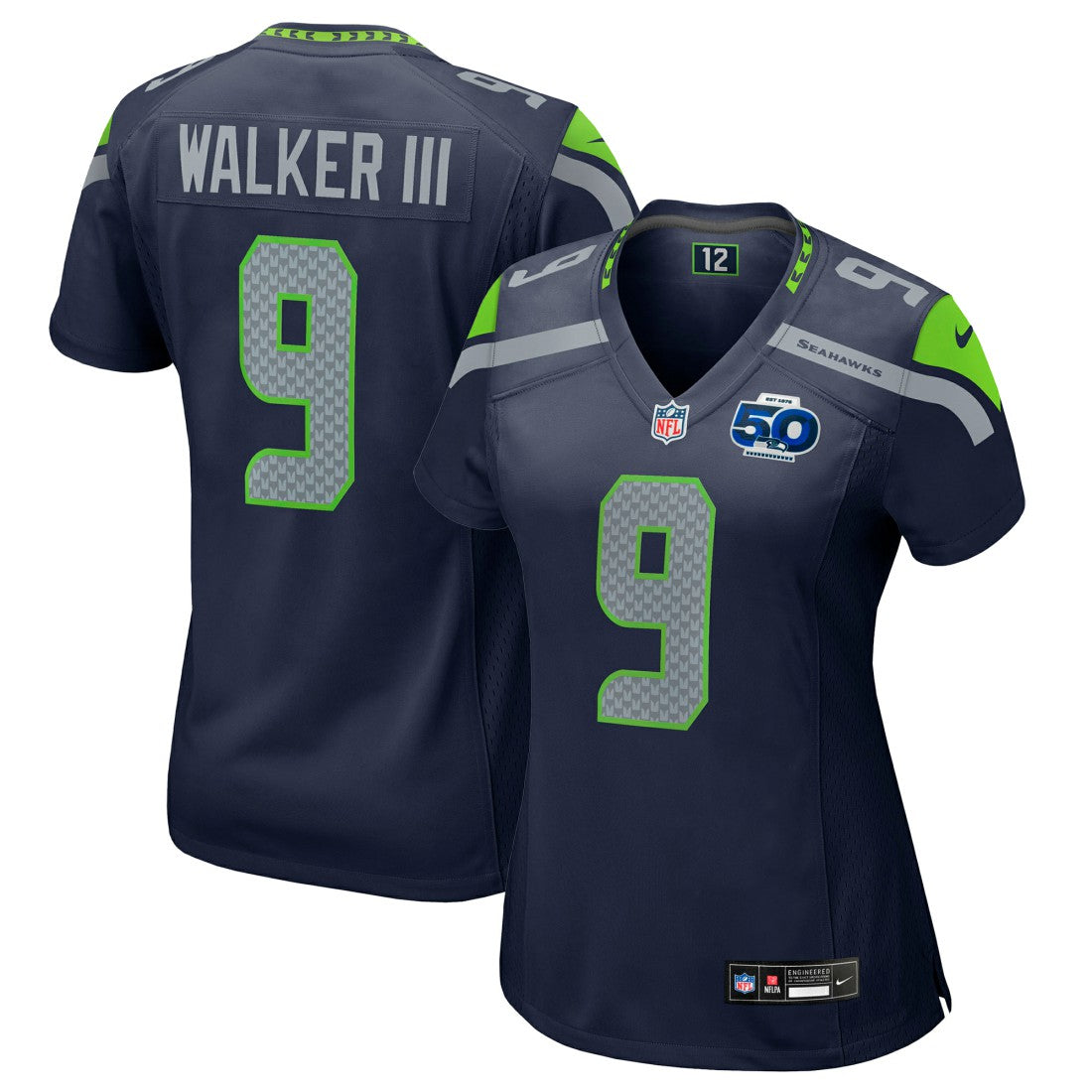 Seattle Seahawks Nike Kenneth Walker III  Women's 50th Season Game Jersey