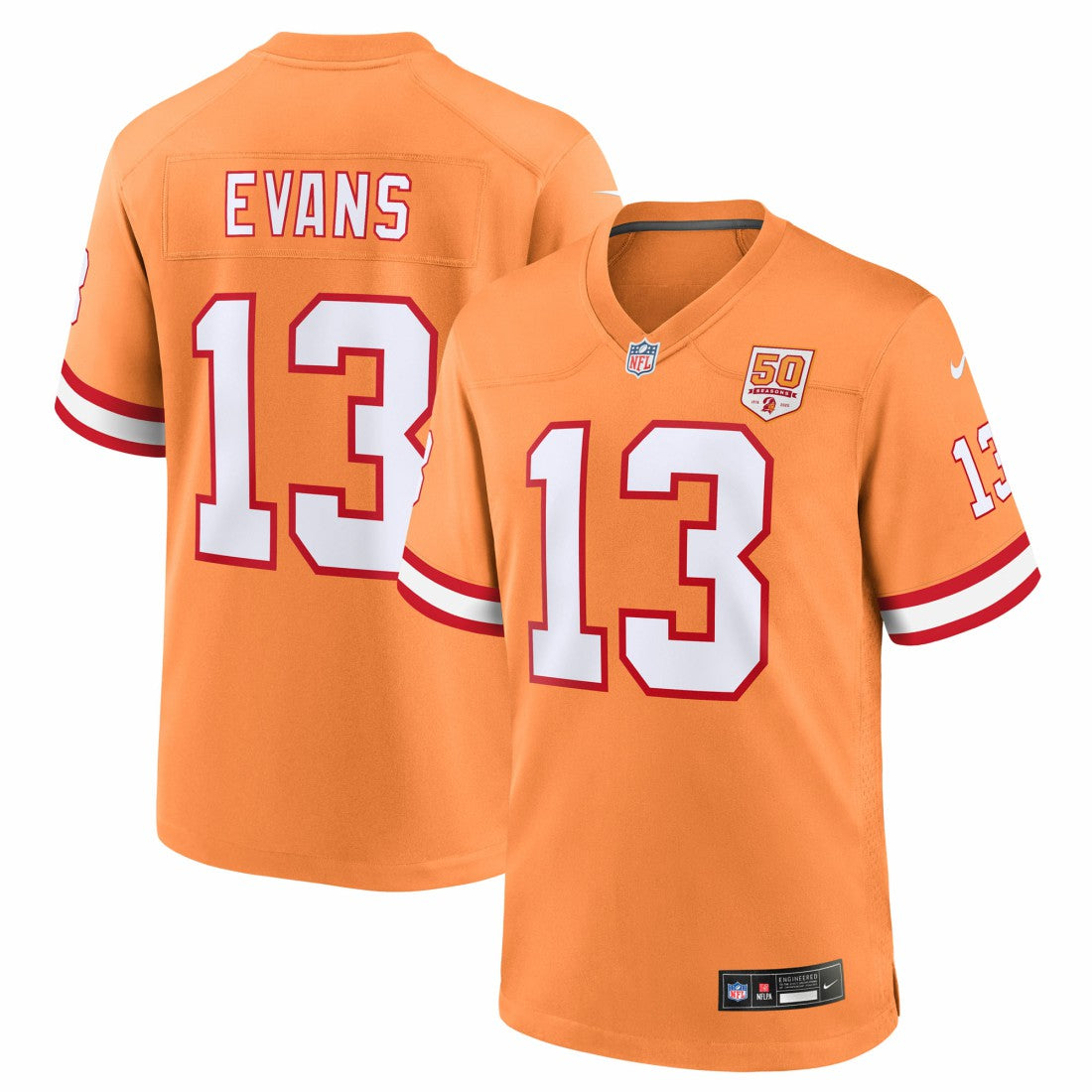 Tampa Bay Buccaneers Nike Mike Evans  50th Season Game Jersey