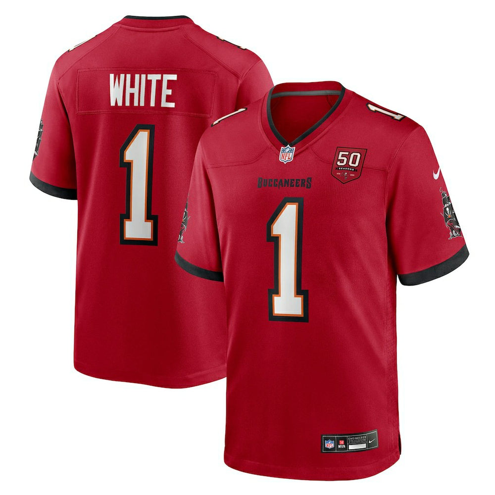 Tampa Bay Buccaneers Nike Rachaad White  50th Anniversary Team Game Jersey