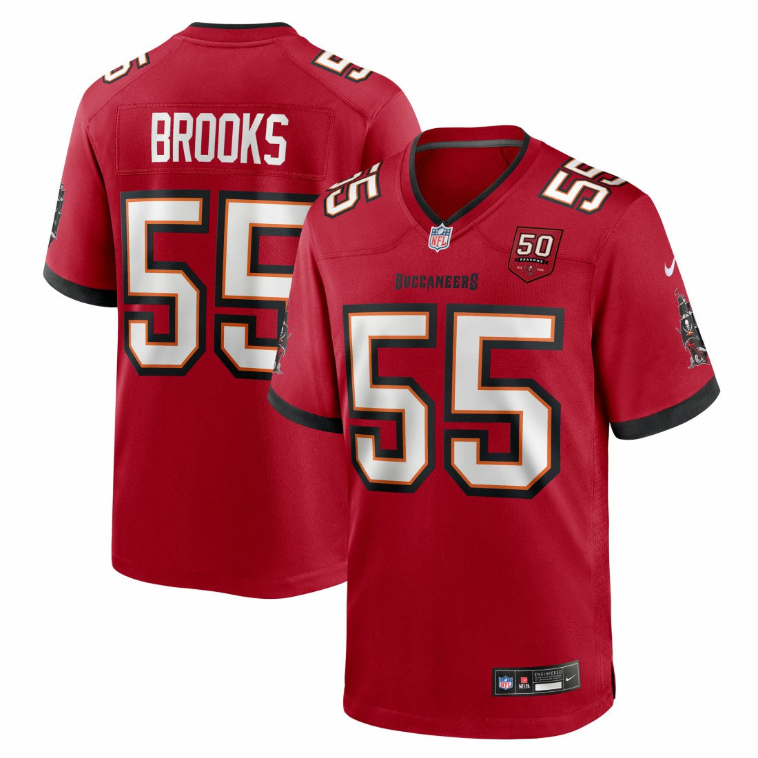 Tampa Bay Buccaneers Nike Derrick Brooks  50th Season Team Game Jersey