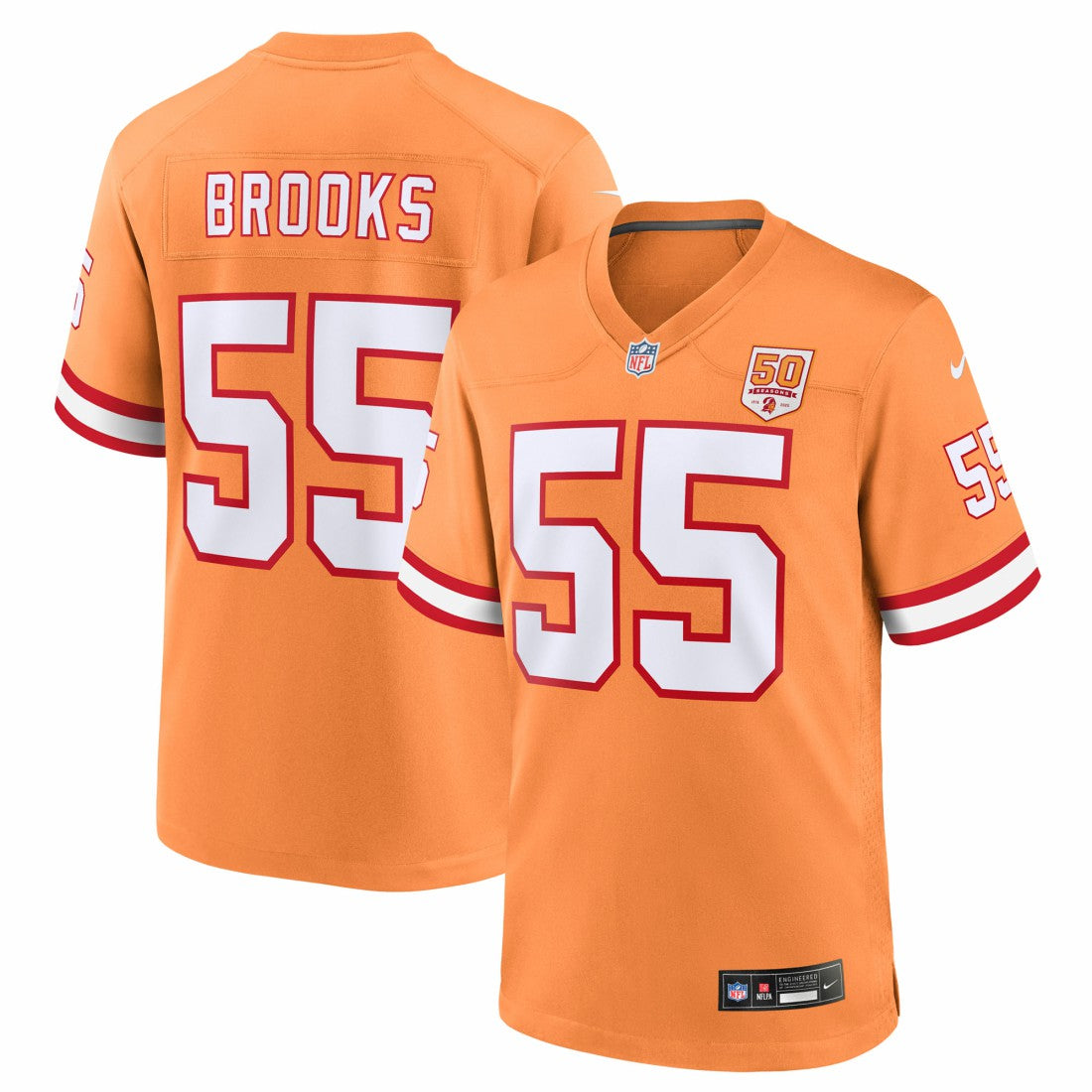 Tampa Bay Buccaneers Nike Derrick Brooks  50th Season Game Jersey